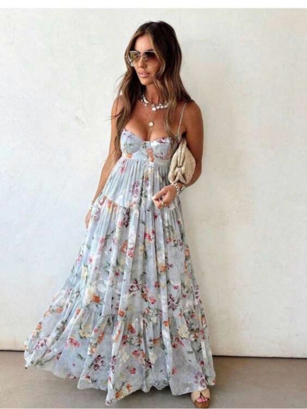 Light Blue Floral Dress